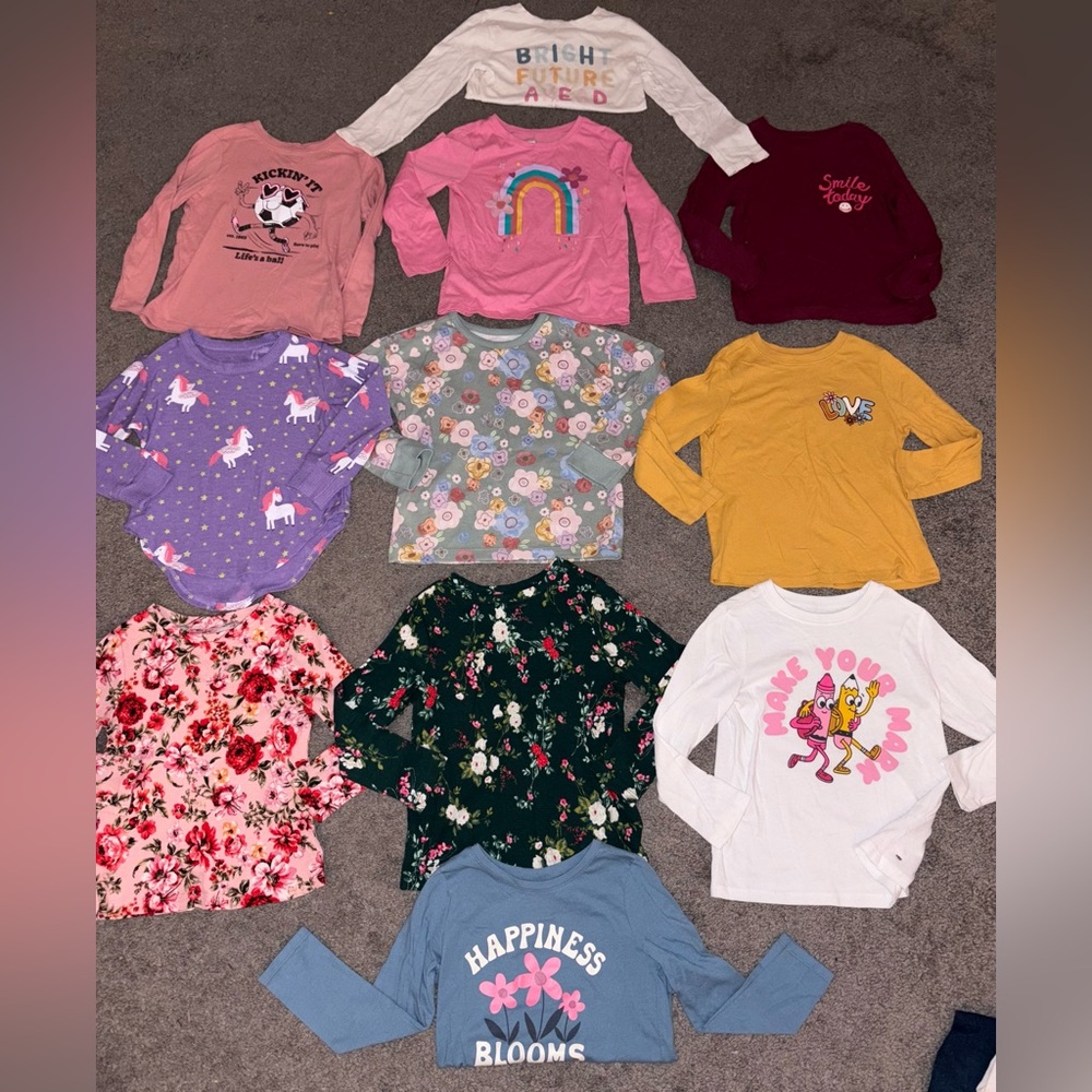 Toddler Winter Long Sleeve Shirt Lot – Size 4T (11 Pieces) - Picture 6 of 6
